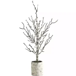Outlet Kirklands Home Snowy Twig Tree in Birch Trunk Planter, 24 in.
