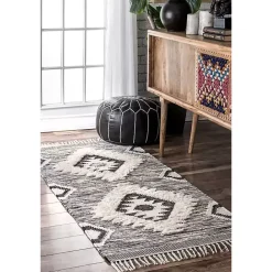 Best Kirklands Home Sofia Moroccan Fringe Runner Gray