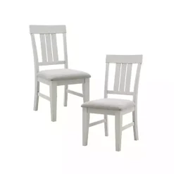 Clearance Kirklands Home Sofia High Back Dining Chairs, Set of 2 White