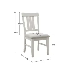 Clearance Kirklands Home Sofia High Back Dining Chairs, Set of 2 White