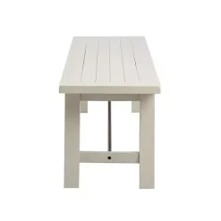 Discount Kirklands Home Sofia Wooden Dining Bench with Metal Bars White