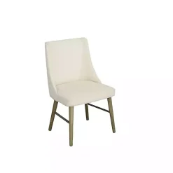 New Kirklands Home Soft Alabaster Upholstered Dining Chairs, Set of 2 White