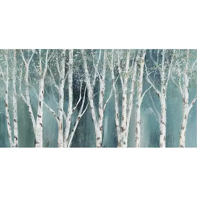 Kirklands Home Soft Birch on Blue Canvas Art Print