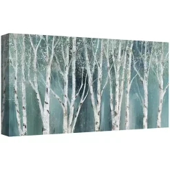 Kirklands Home Soft Birch on Blue Canvas Art Print