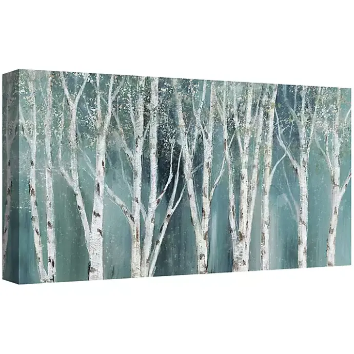 Kirklands Home Soft Birch on Blue Canvas Art Print