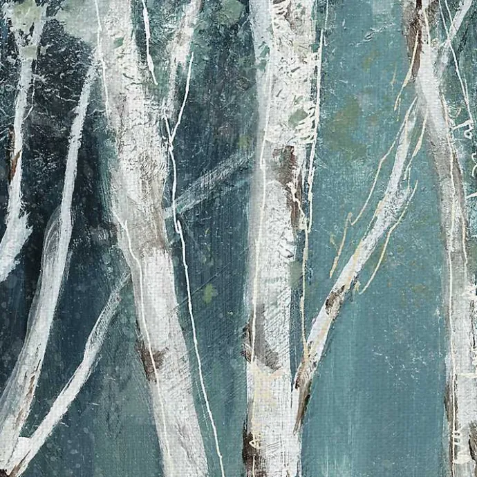 Kirklands Home Soft Birch on Blue Canvas Art Print