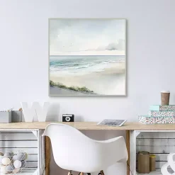Kirklands Home Soft Coastal I Framed Canvas Art Print Blue