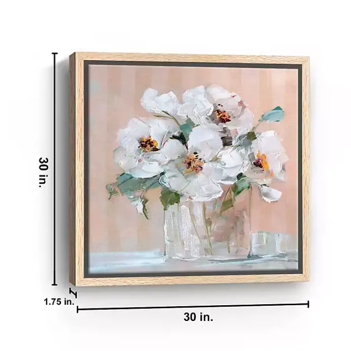 Kirklands Home Soft Elegant Floral Framed Canvas Art Print
