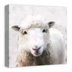 Online Kirklands Home Soft Painted Sheep Canvas Art Print White
