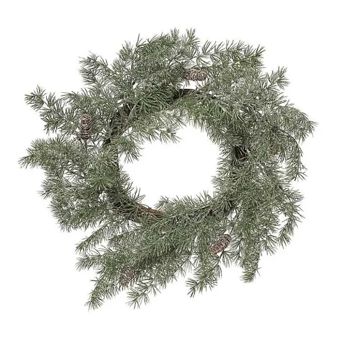 Discount Kirklands Home Soft Piney Fir Christmas Wreath Green