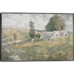 Hot Kirklands Home Soft Spring Landscape Framed Canvas Art Print Green