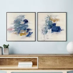 Online Kirklands Home Soft Teal Waves I & II Canvas Art Prints, Set of 2