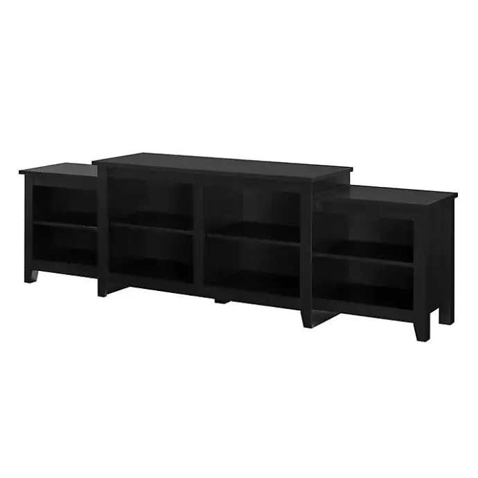 Kirklands Home Solid Tiered TV Stand Black