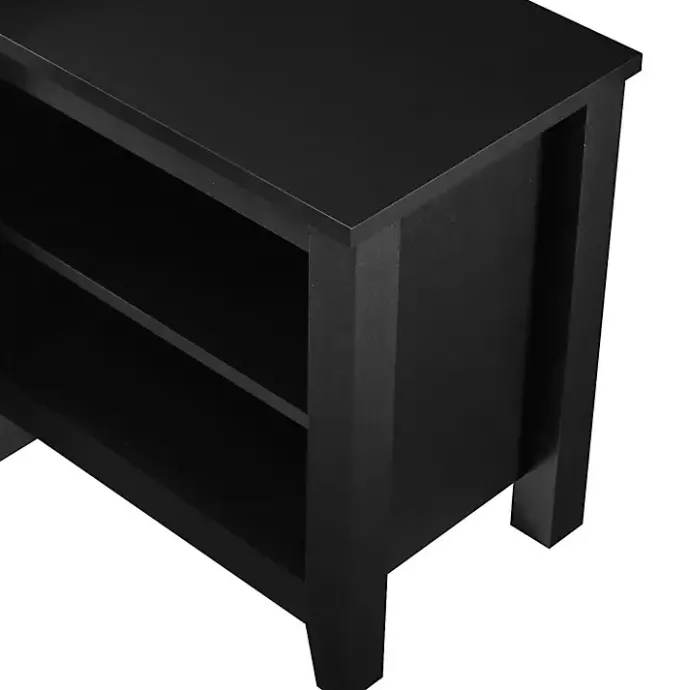 Kirklands Home Solid Tiered TV Stand Black