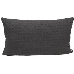 Outlet Kirklands Home Solid Charcoal Textured Lumbar Pillow Gray