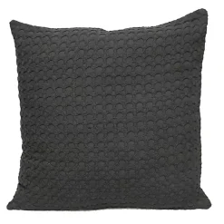 Hot Kirklands Home Solid Charcoal Textured Pillow Gray