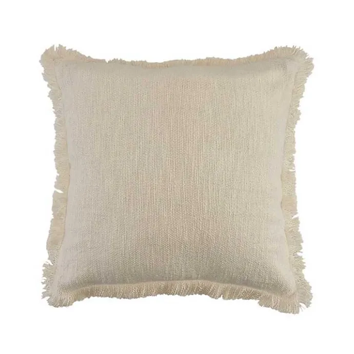 Online Kirklands Home Solid Fringe Accent Pillow Ivory