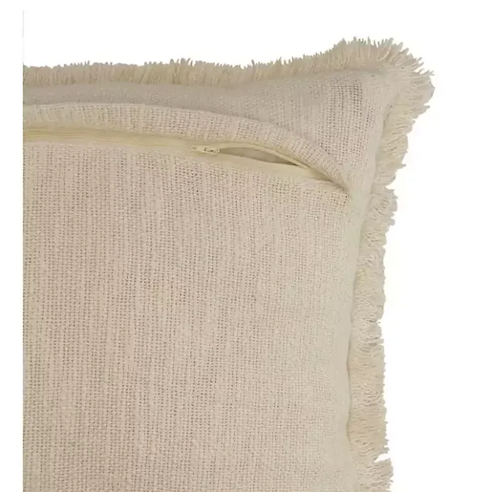 Online Kirklands Home Solid Fringe Accent Pillow Ivory