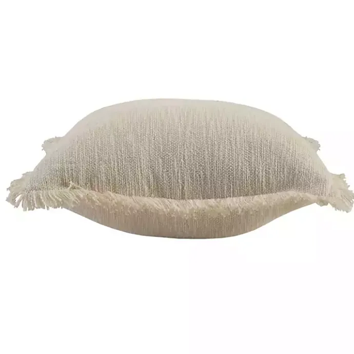Online Kirklands Home Solid Fringe Accent Pillow Ivory
