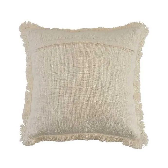 Online Kirklands Home Solid Fringe Accent Pillow Ivory
