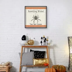 Online Kirklands Home Something Wicked Spider Halloween Wall Plaque