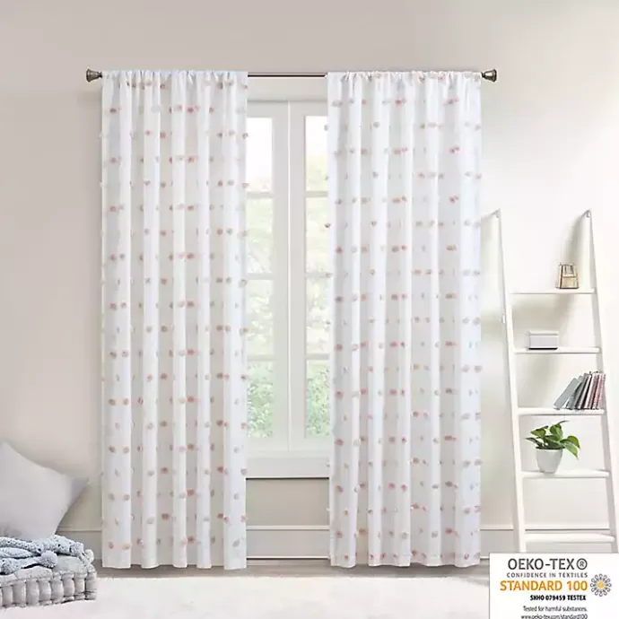 Outlet Kirklands Home Sophie Blush Pom Pom Curtain Panel, 84 in.