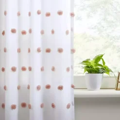 Outlet Kirklands Home Sophie Blush Pom Pom Curtain Panel, 84 in.