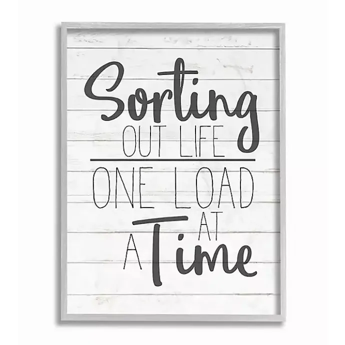 Outlet Kirklands Home Sorting Out Life One Load At A Time Wall Plaque White