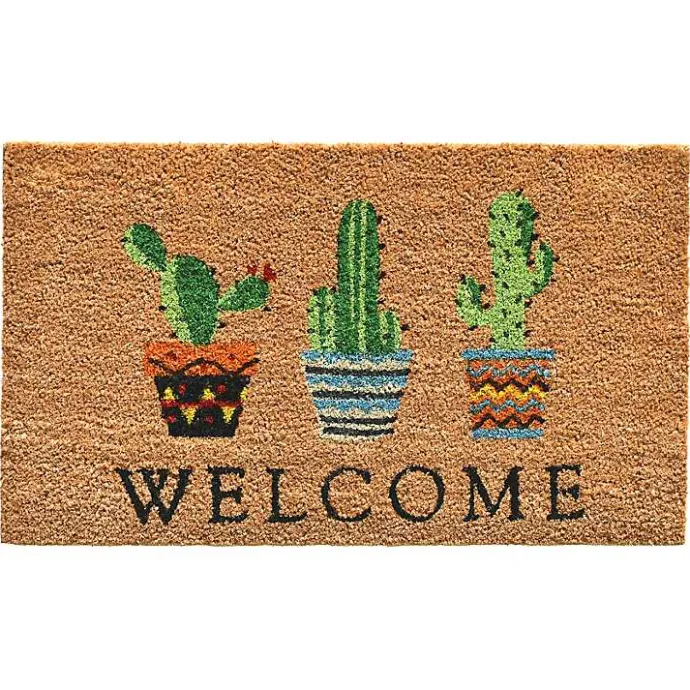 Sale Kirklands Home Southwestern Cactus Coir Doormat