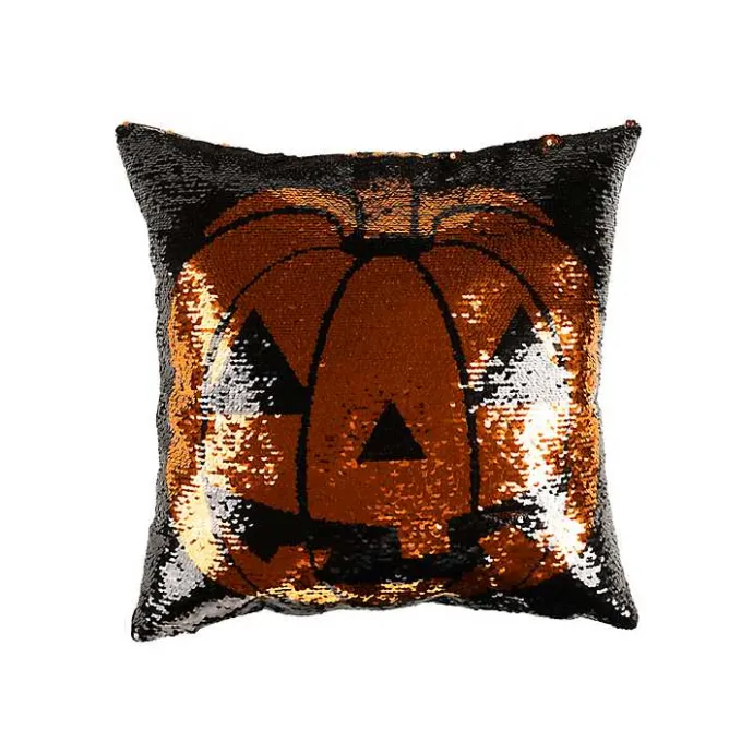 Sale Kirklands Home Sparkle Sequin Jack O Lantern Pillow