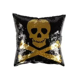 Sale Kirklands Home Sparkle Sequin Skull Pillow