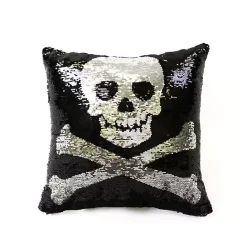 Sale Kirklands Home Sparkle Sequin Skull Pillow