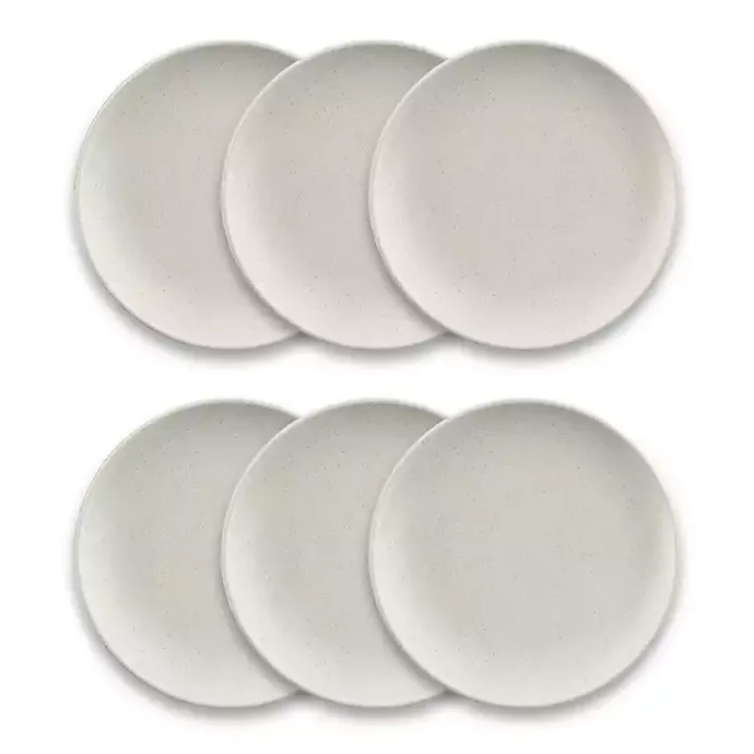 Hot Kirklands Home Speckled Beige Wheat Dinner Plates, Set of 6 Ivory