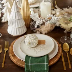 Discount Kirklands Home Speckled Cream Simple Things Dinner Plate Ivory