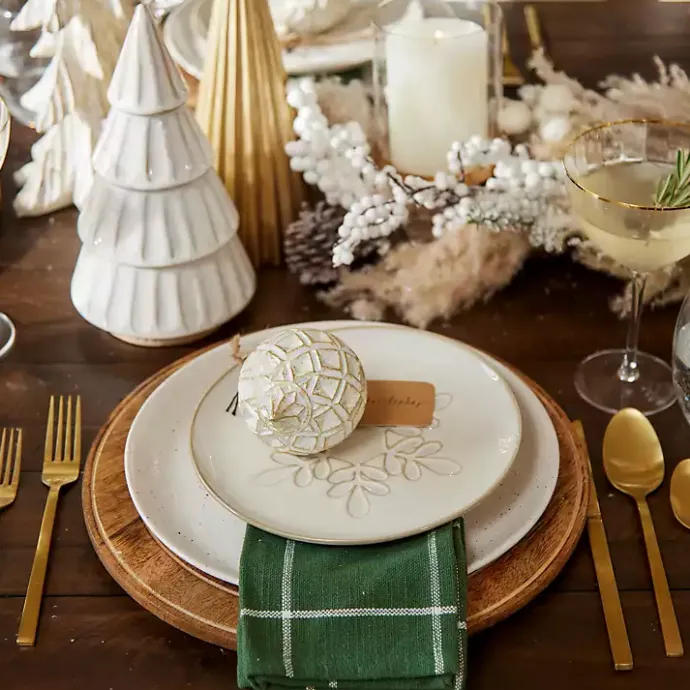 Discount Kirklands Home Speckled Cream Simple Things Dinner Plate Ivory