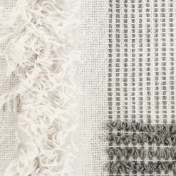 Best Kirklands Home Spencer Gray and White Plaid Throw