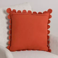 Discount Kirklands Home Spice Scalloped Edge Pillow Orange