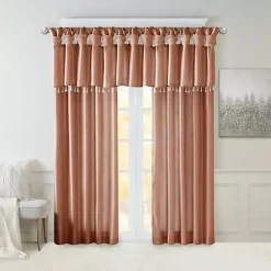 Sale Kirklands Home Spice Twist Top Curtain Panel, 84 in. Orange
