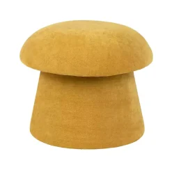 Online Kirklands Home Spice Chenille Mushroom Storage Ottoman Yellow