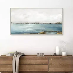 Online Kirklands Home Splendor Moment Framed Canvas Art Print Blue