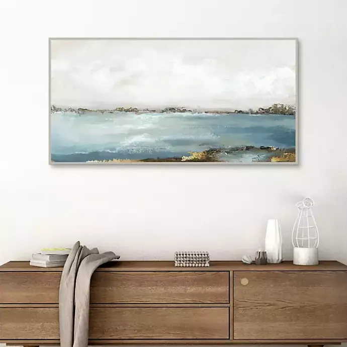 Online Kirklands Home Splendor Moment Framed Canvas Art Print Blue