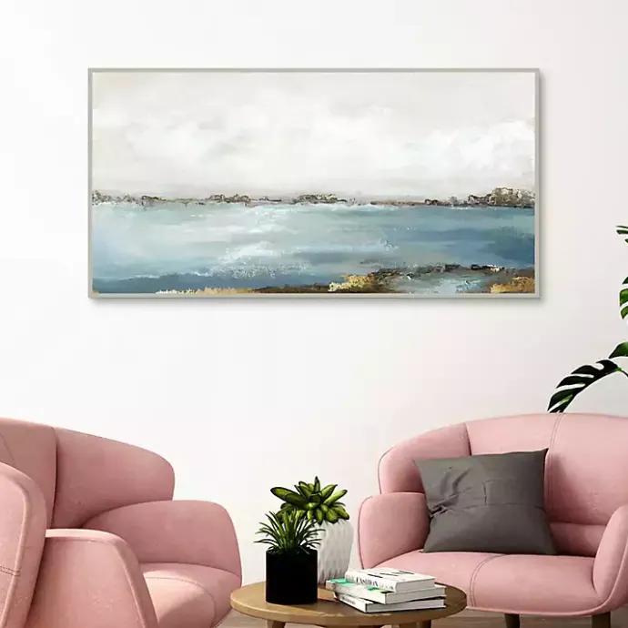 Online Kirklands Home Splendor Moment Framed Canvas Art Print Blue