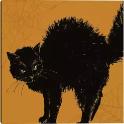 Kirklands Home Spooky Black Cat Canvas Art Print