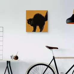 Kirklands Home Spooky Black Cat Canvas Art Print