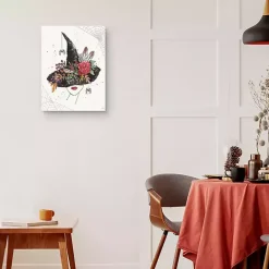 Hot Kirklands Home Spooky Floral Hat Canvas Art Print