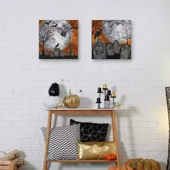 Online Kirklands Home Spooky Graveyard Canvas Art Prints, Set of 2