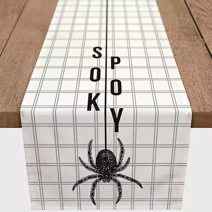 Hot Kirklands Home Spooky Spider Table Runner, 90 in.