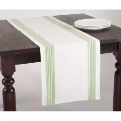 Sale Kirklands Home Spring Green Striped Border Table Runner