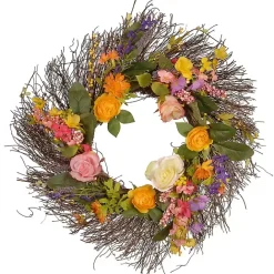 Clearance Kirklands Home Spring Wildflower Wreath