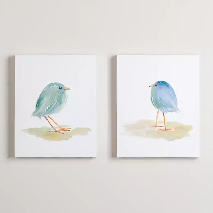 New Kirklands Home Springtime Birds Canvas Art Prints, Set of 2